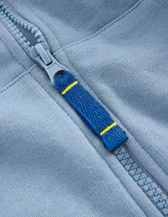Raglan Zip-through Hoody-French Blue / Boden