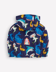 Towelling Pop-over Hoody-College Navy Sharks / Boden Online