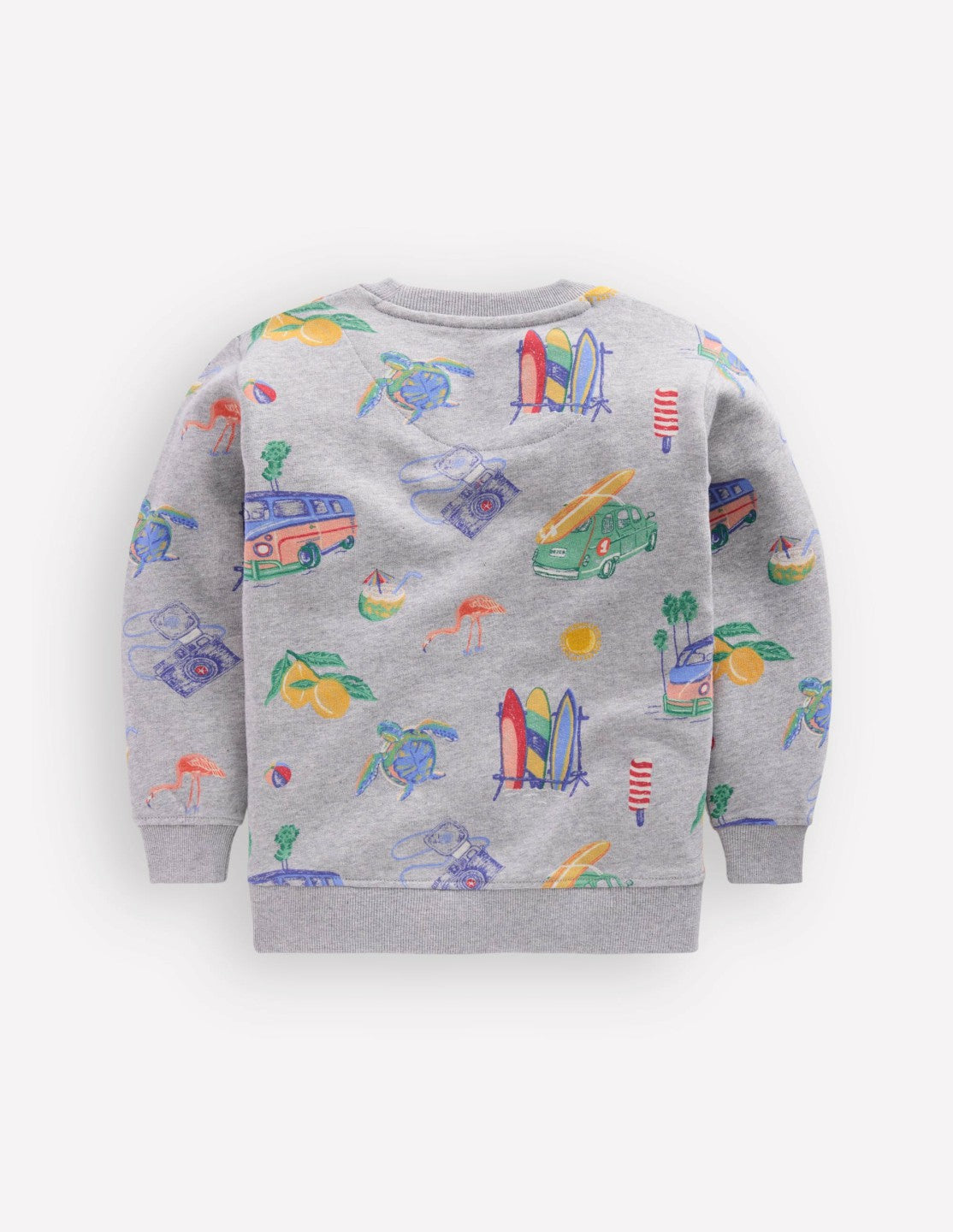 Everyday Printed Sweatshirt-Grey Marl Sketchy Holiday / Boden us