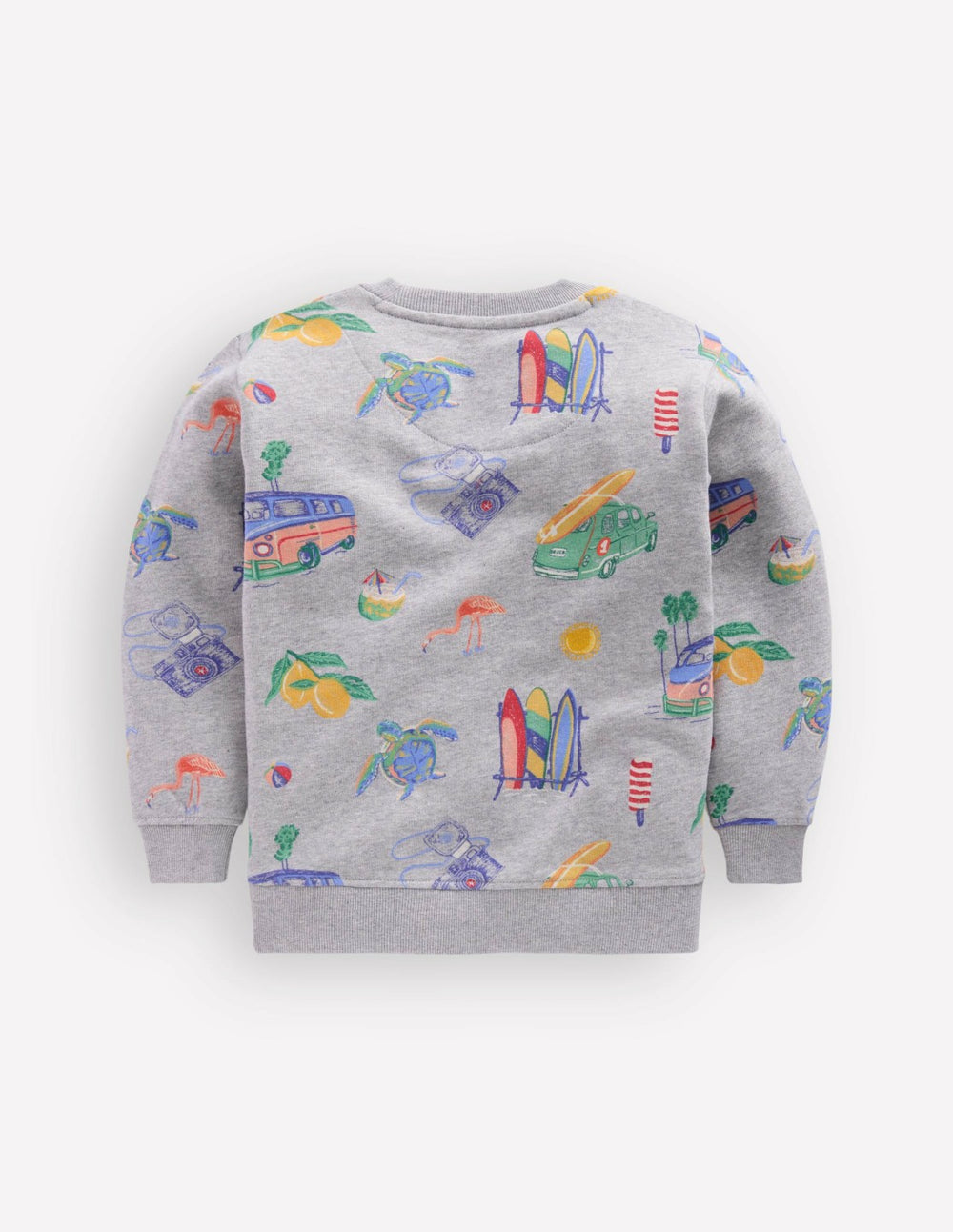 Everyday Printed Sweatshirt-Grey Marl Sketchy Holiday / Boden us