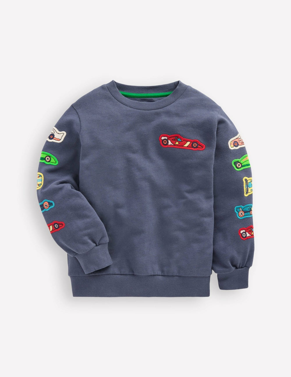 Applique Sweatshirt-Vintage Indigo Cars / Boden