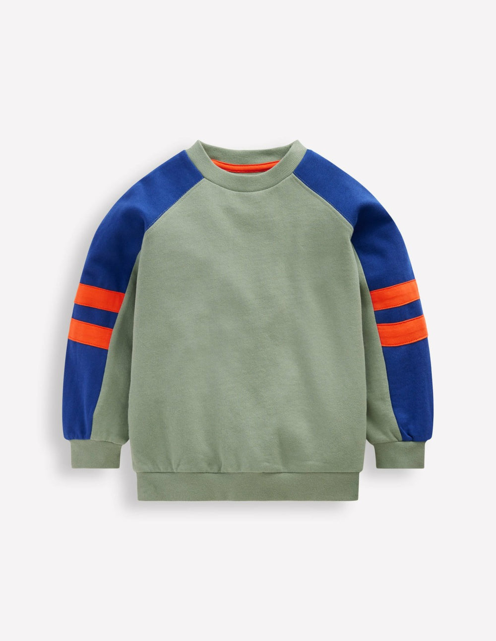 Colourblock Sleeve Sweatshirt-CHINOISE GREEN COLOURBLOCK / Boden Outlet