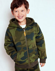 Reversible Borg Hoody-Camo / Boden Discount