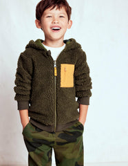 Reversible Borg Hoody-Camo / Boden Discount