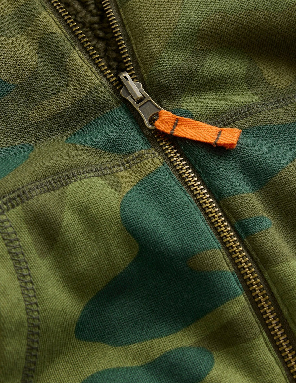 Reversible Borg Hoody-Camo / Boden Discount