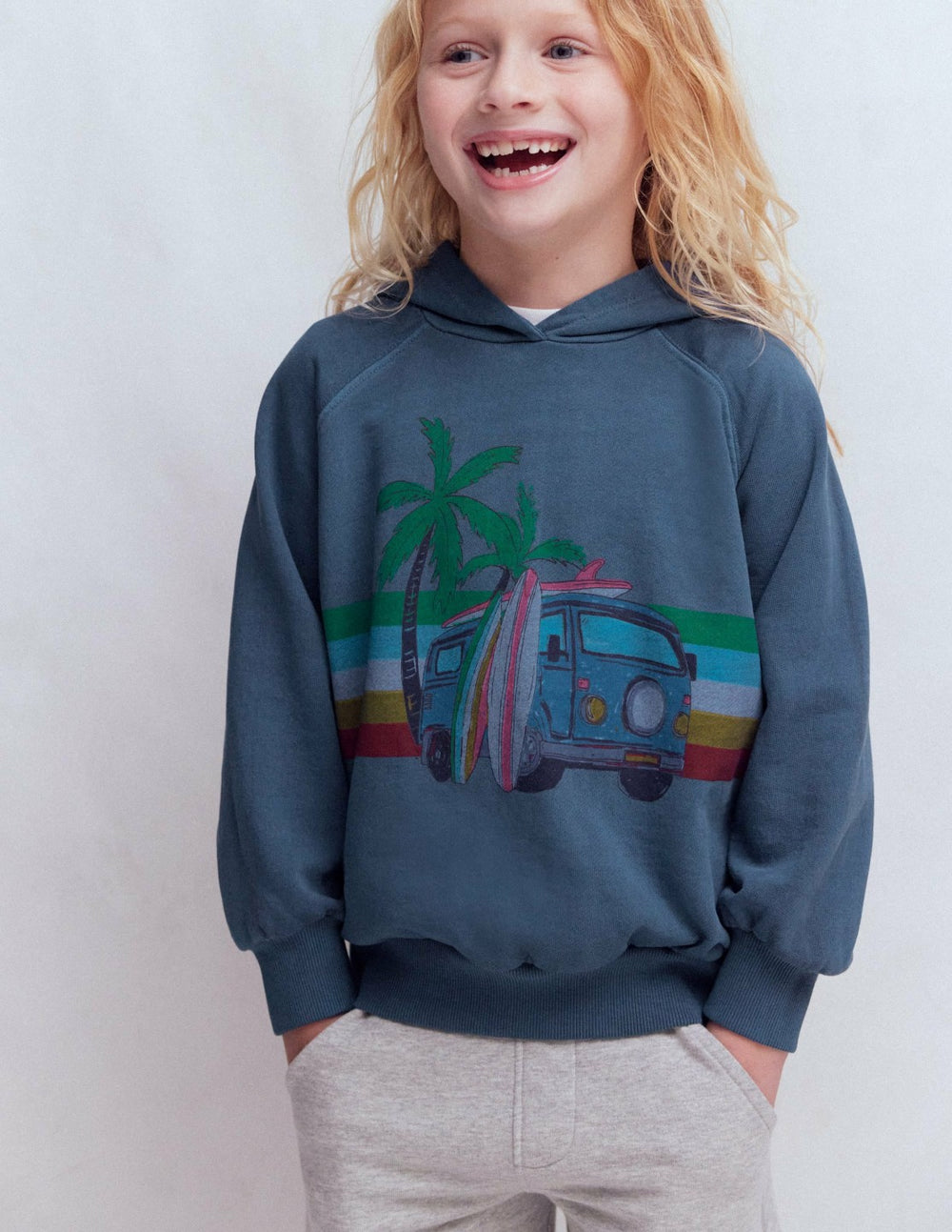 Garment Dye Graphic Hoody-Holiday Car / Boden us