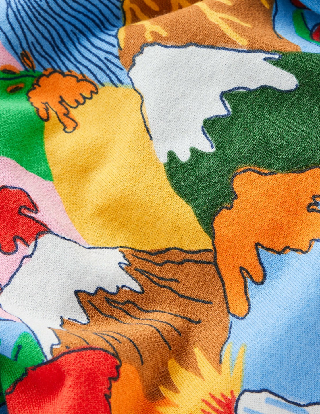 Everyday Printed Sweatshirt-Multi Volcanoes / Boden