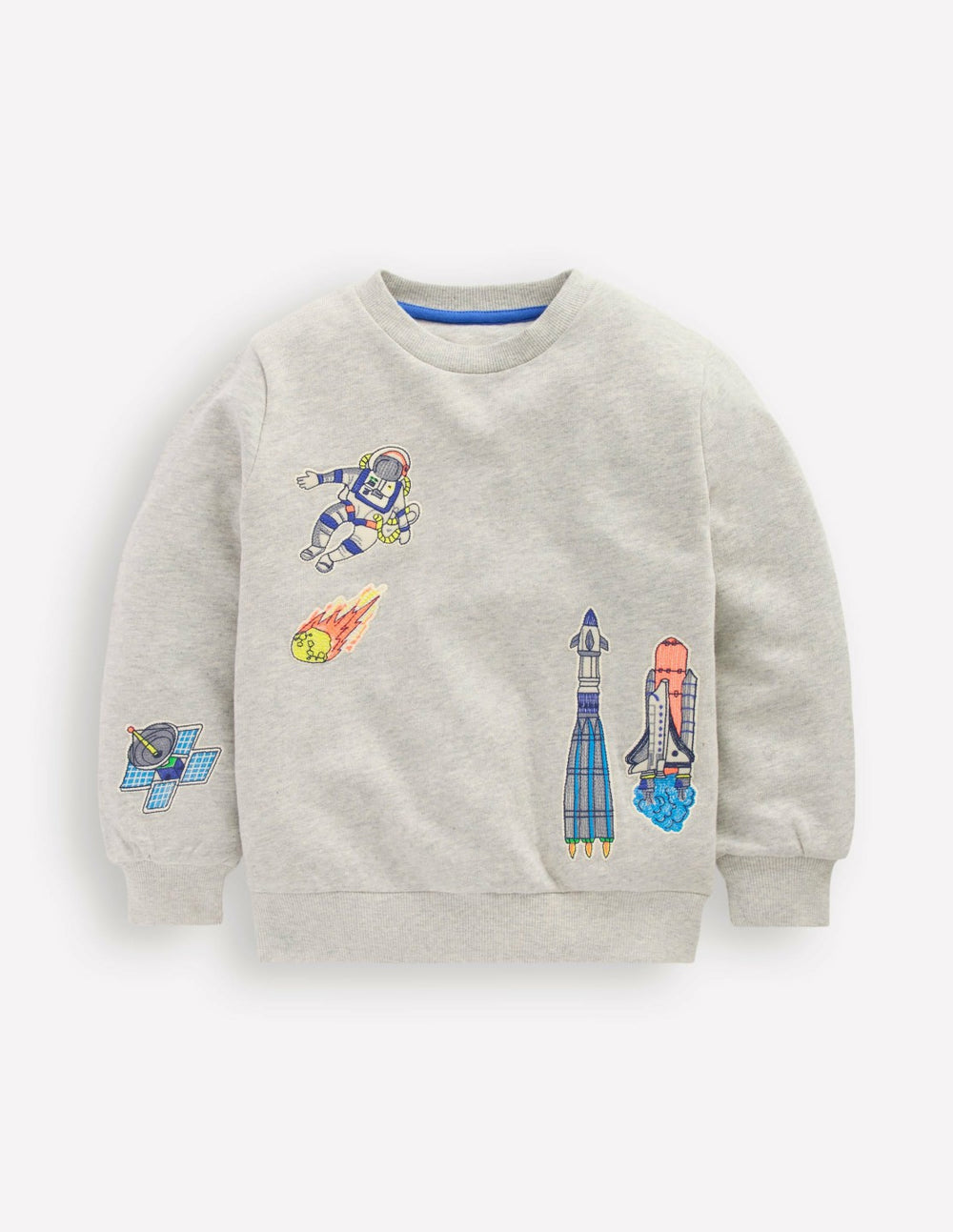 Badge Sweatshirt-Grey Marl Space / Boden Sale