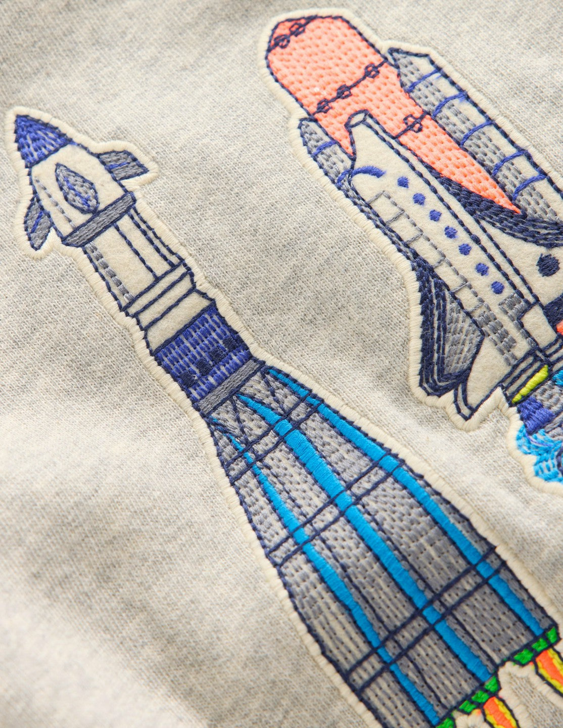 Badge Sweatshirt-Grey Marl Space / Boden Sale