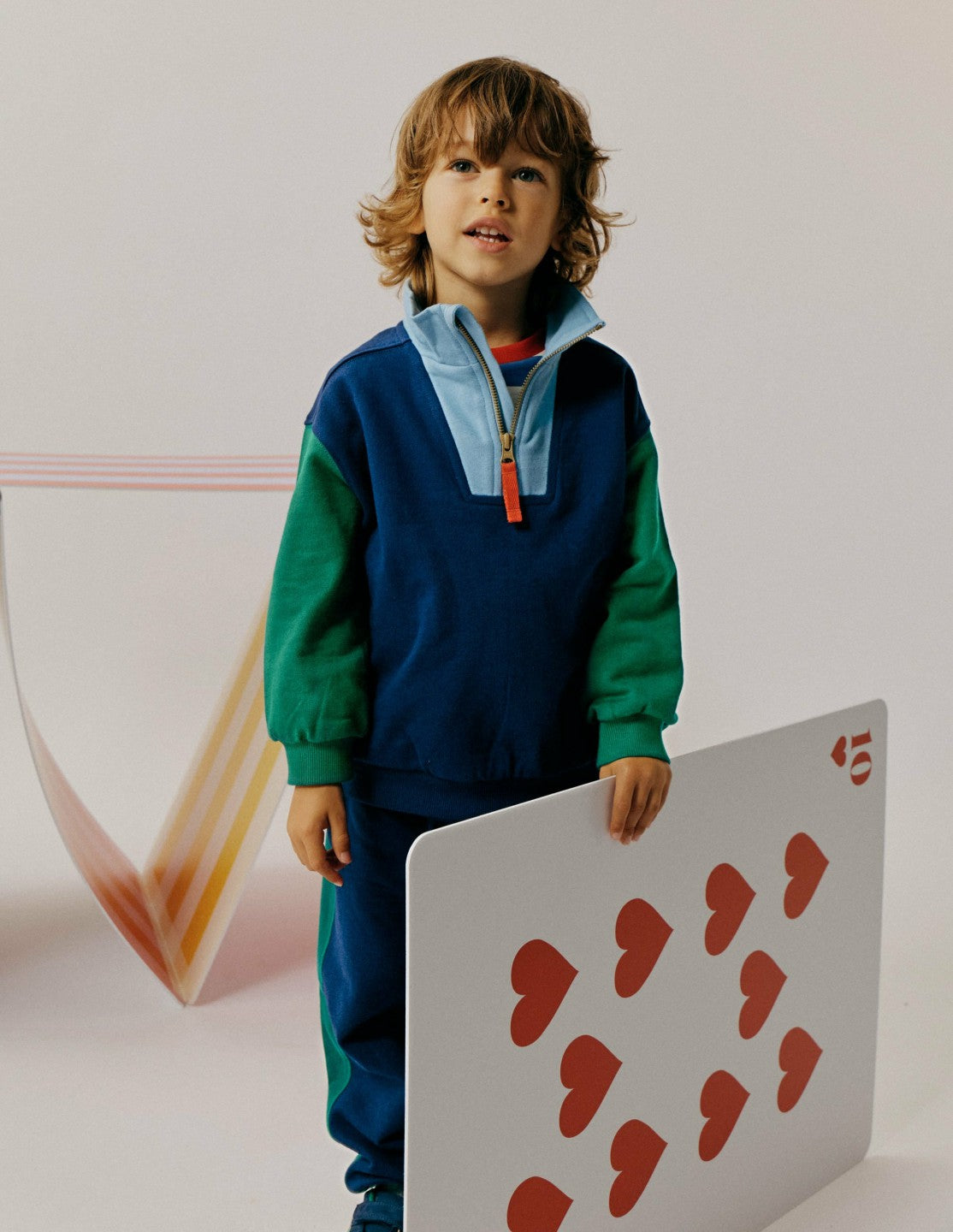 Half-Zip Sweatshirt-Medieval blue Colourblock / Boden Online