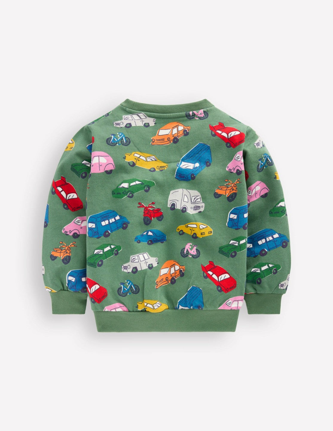 Everyday Printed Sweatshirt-Willow Green Traffic Jam / Boden On sale