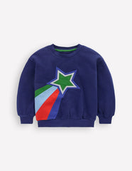 Fun Sweatshirt-Colourblock Stars / Boden us