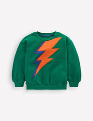 Fun Sweatshirt-Artichoke Green Lightning / Boden