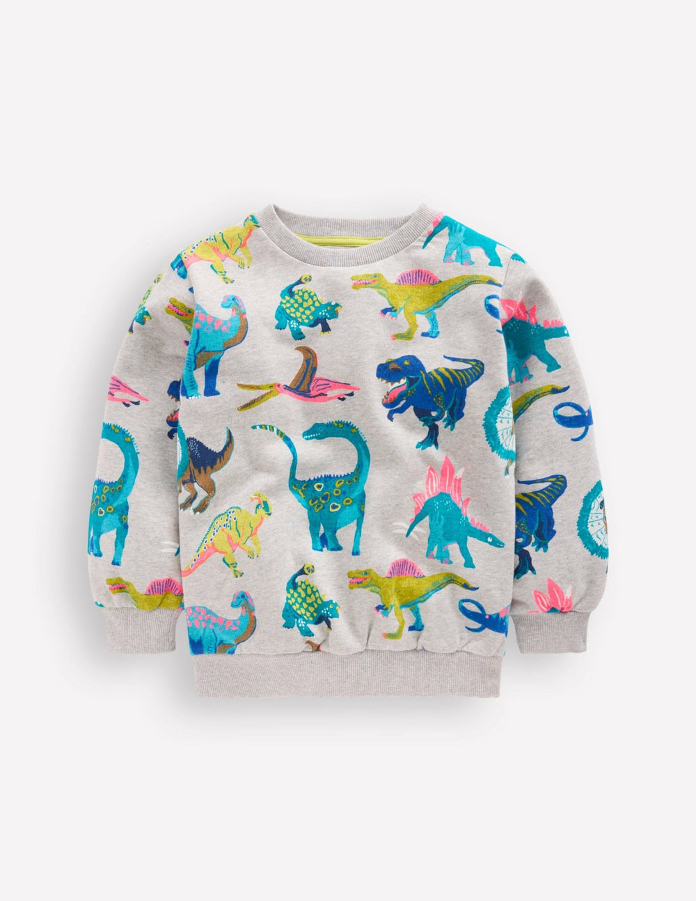 Everyday Printed Sweatshirt-Grey Dinos / Boden Online