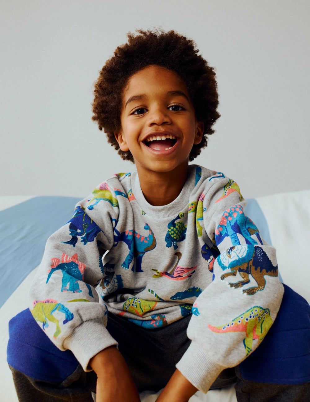 Everyday Printed Sweatshirt-Grey Dinos / Boden Online
