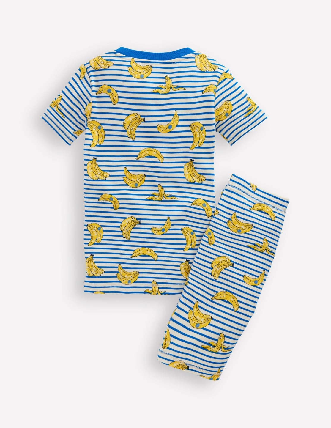 Snug Short John Pajamas-Multi Banana Stripe / Boden On sale