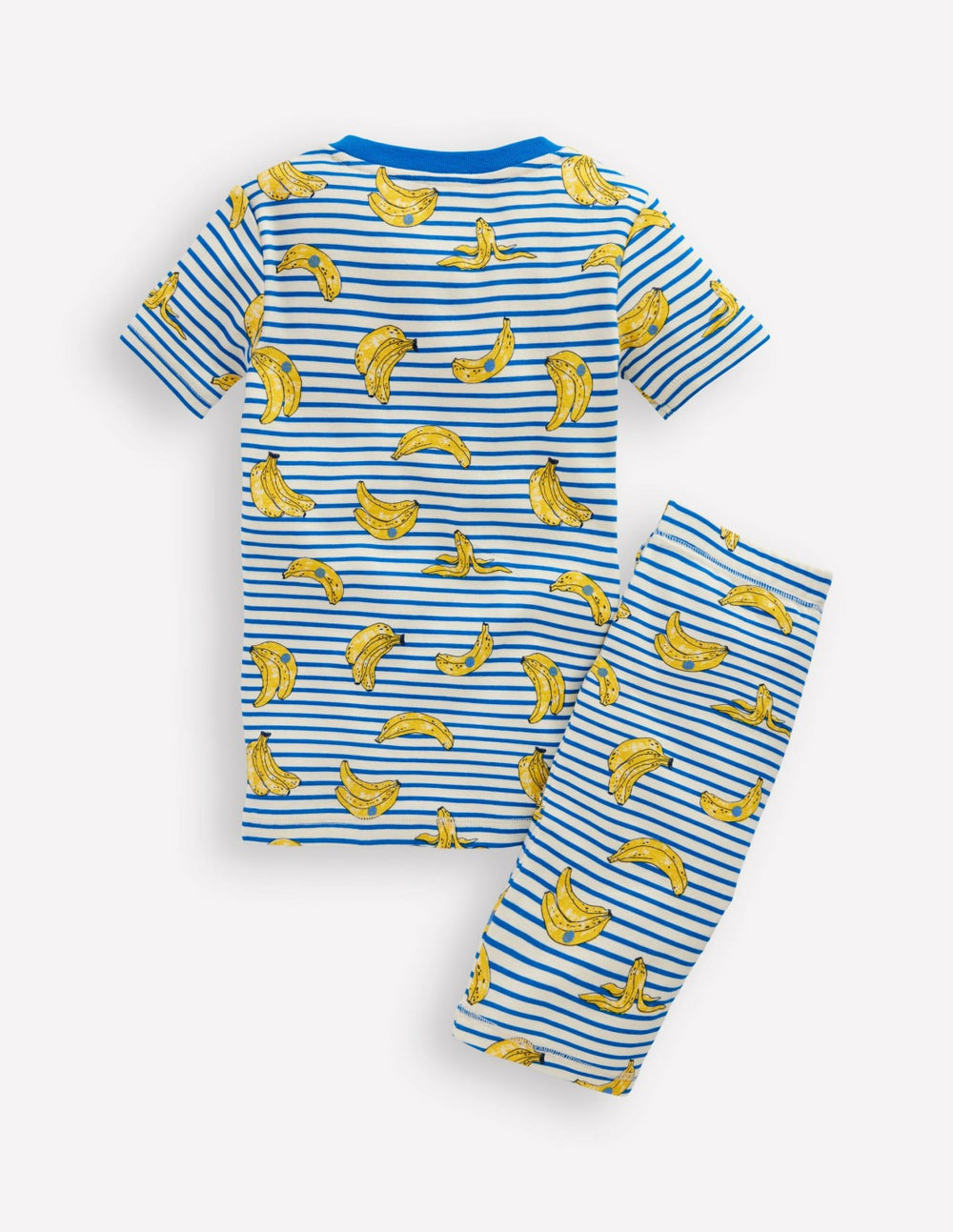 Snug Short John Pajamas-Multi Banana Stripe / Boden On sale