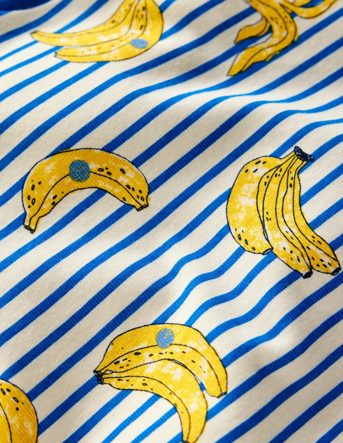 Snug Short John Pajamas-Multi Banana Stripe / Boden On sale