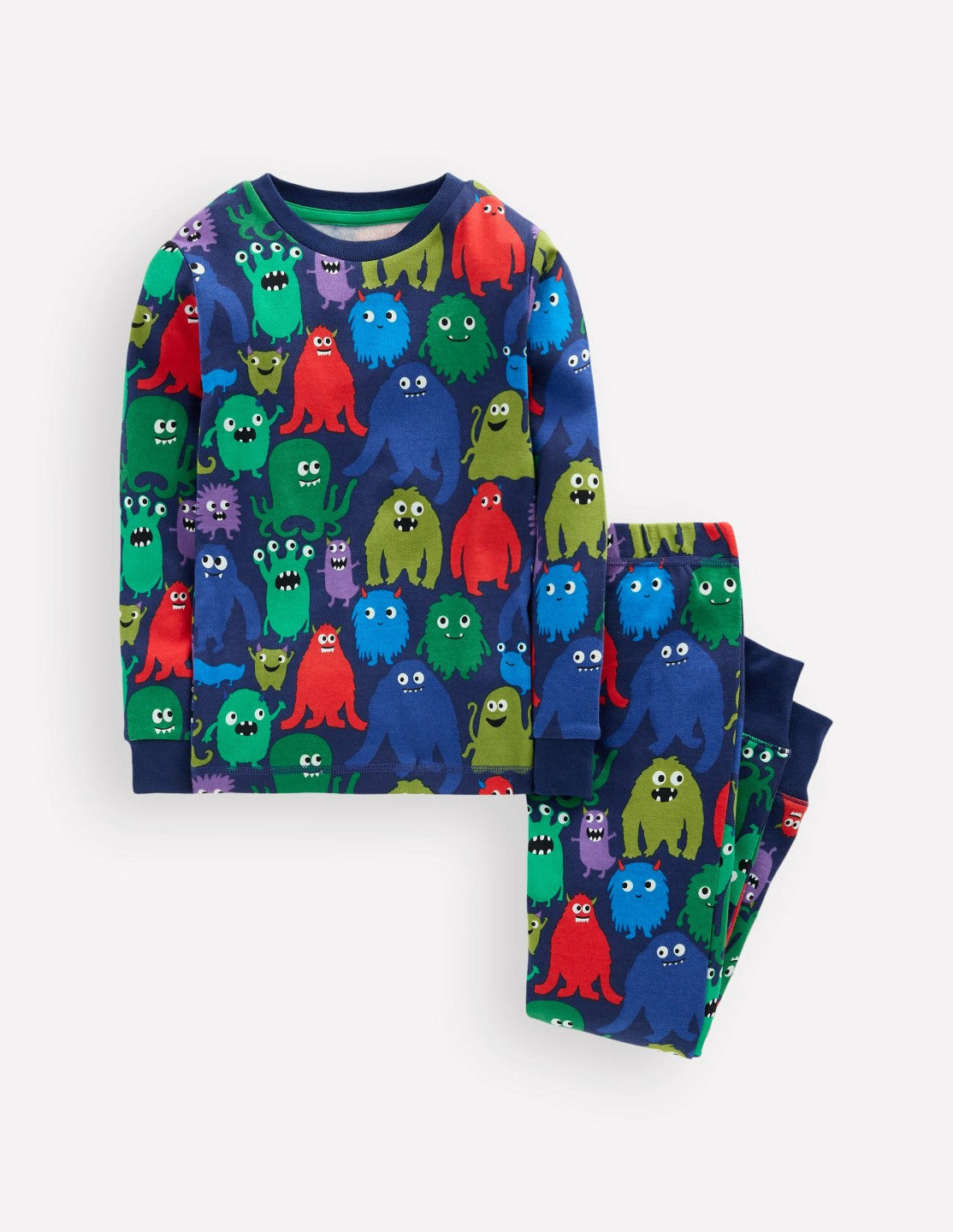 Snug Glow-in-the-dark Pajamas-Navy Monster / Boden Sale