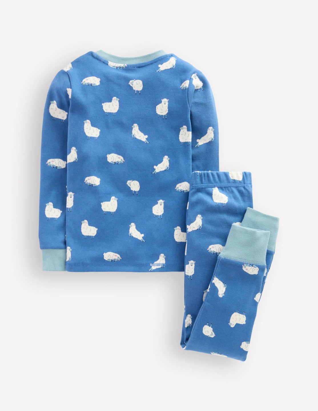 Snug Long John Pajamas-Bluejay Sheep / Boden Online