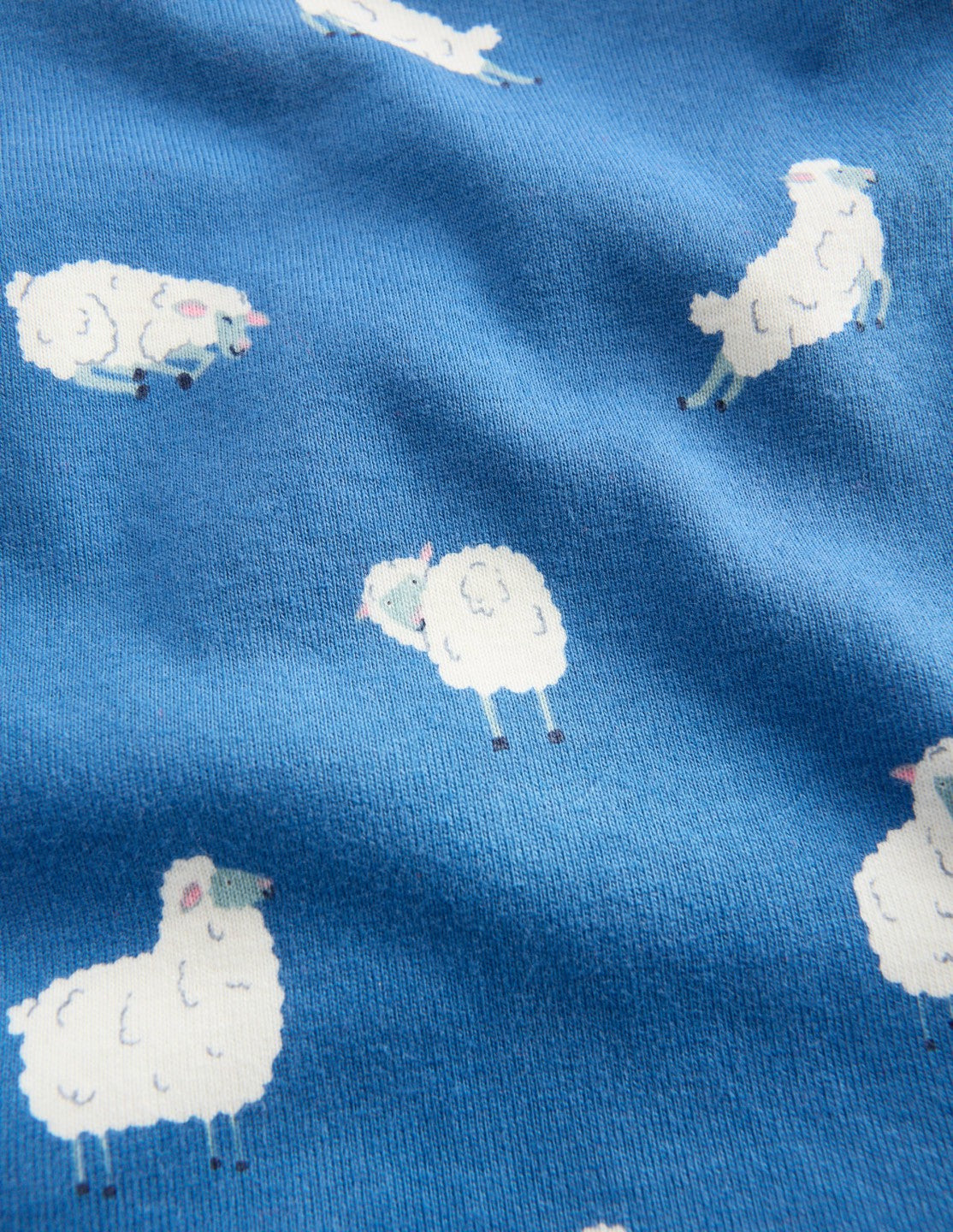 Snug Long John Pajamas-Bluejay Sheep / Boden Online