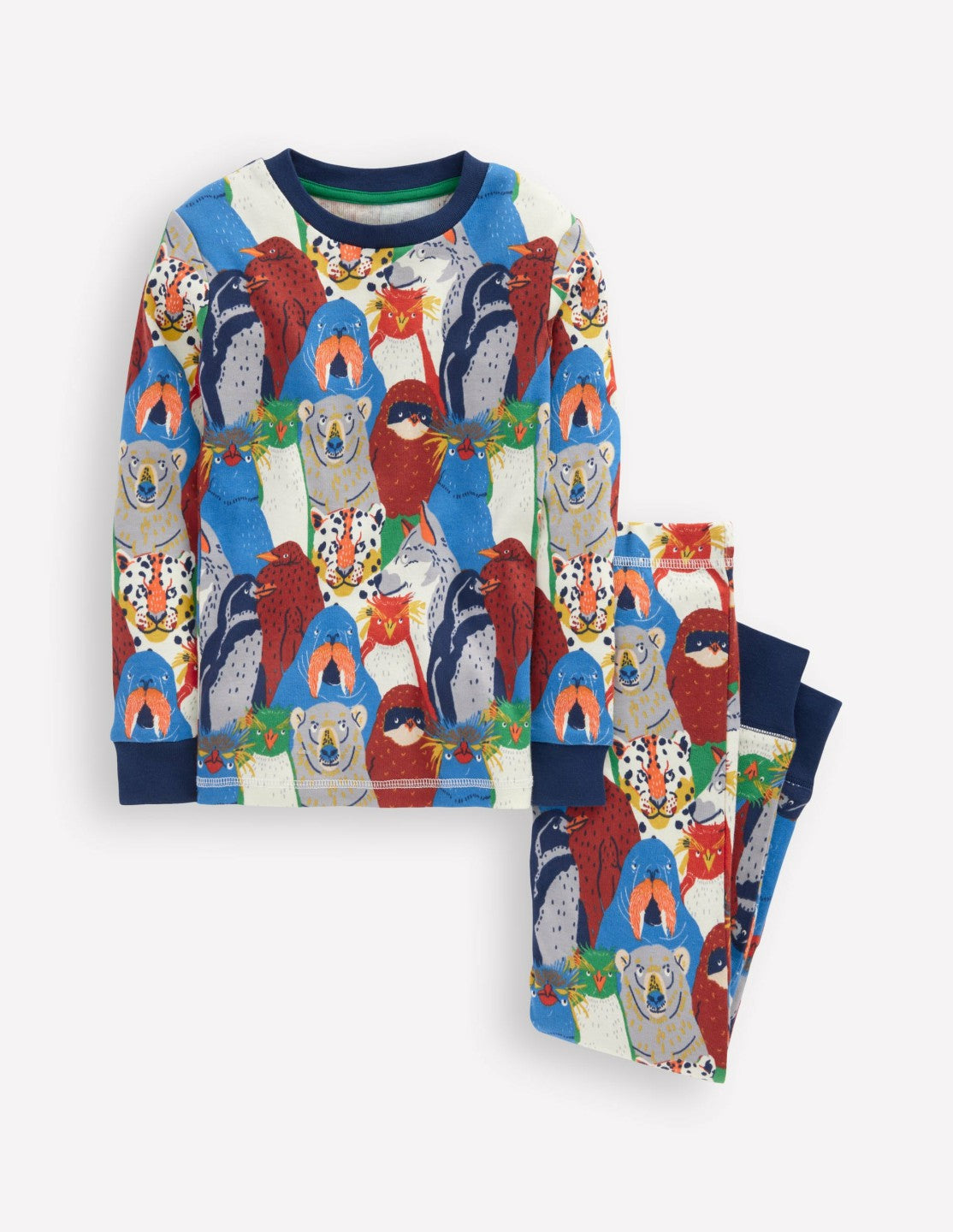 Snug Long John Pajamas-Multi Arctic Audience / Boden On sale