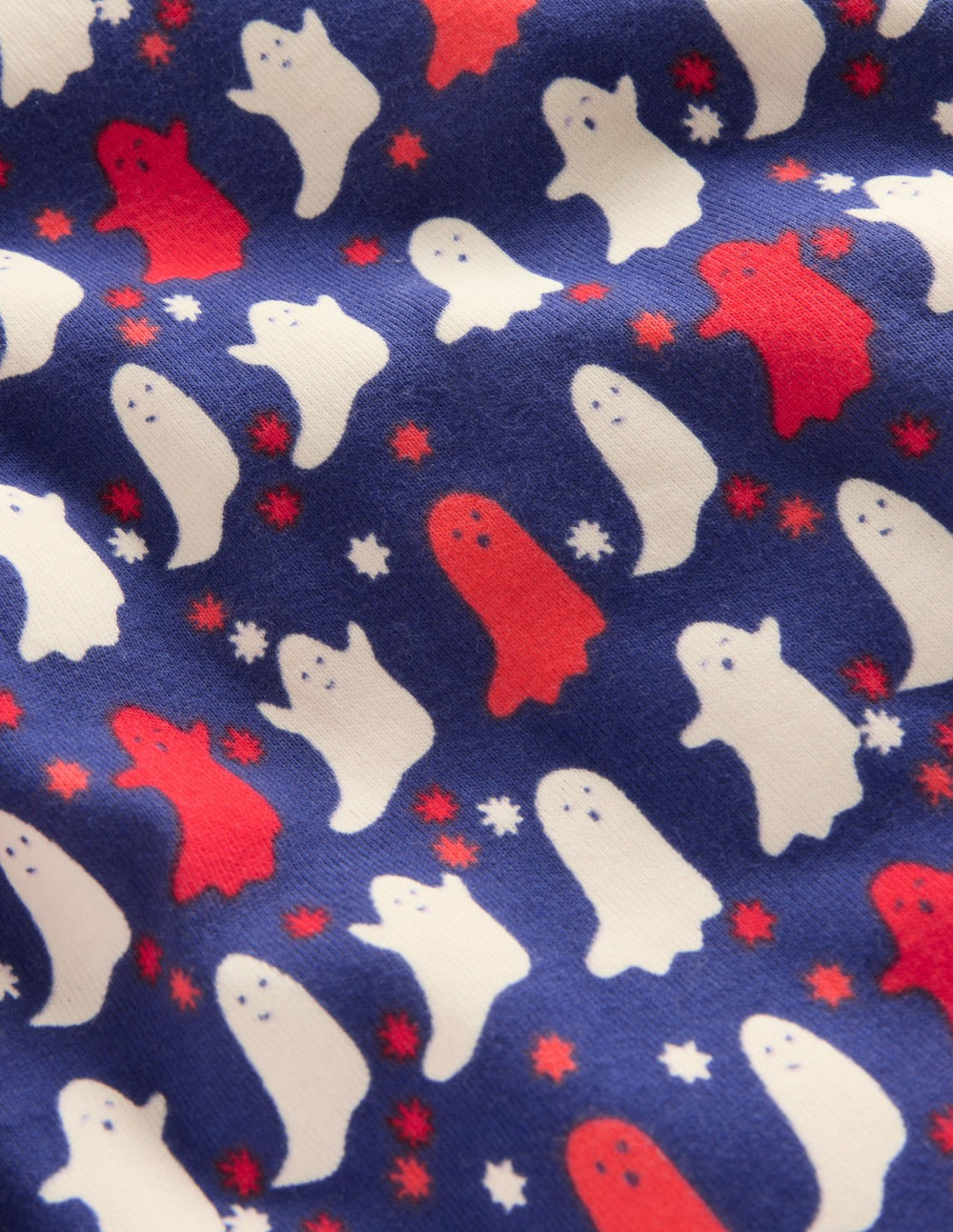 Snug Glow-in-the-dark Pajamas-Twilight Blue Spooky Ghosts / Boden