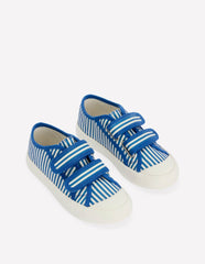 Canvas Sneakers-Blue Ticking Stripe / Boden us