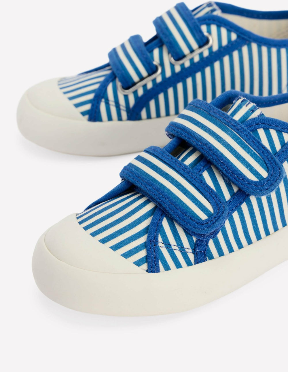 Canvas Sneakers-Blue Ticking Stripe / Boden us