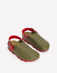 Colourblock Clogs-Bottle Green / Boden Outlet