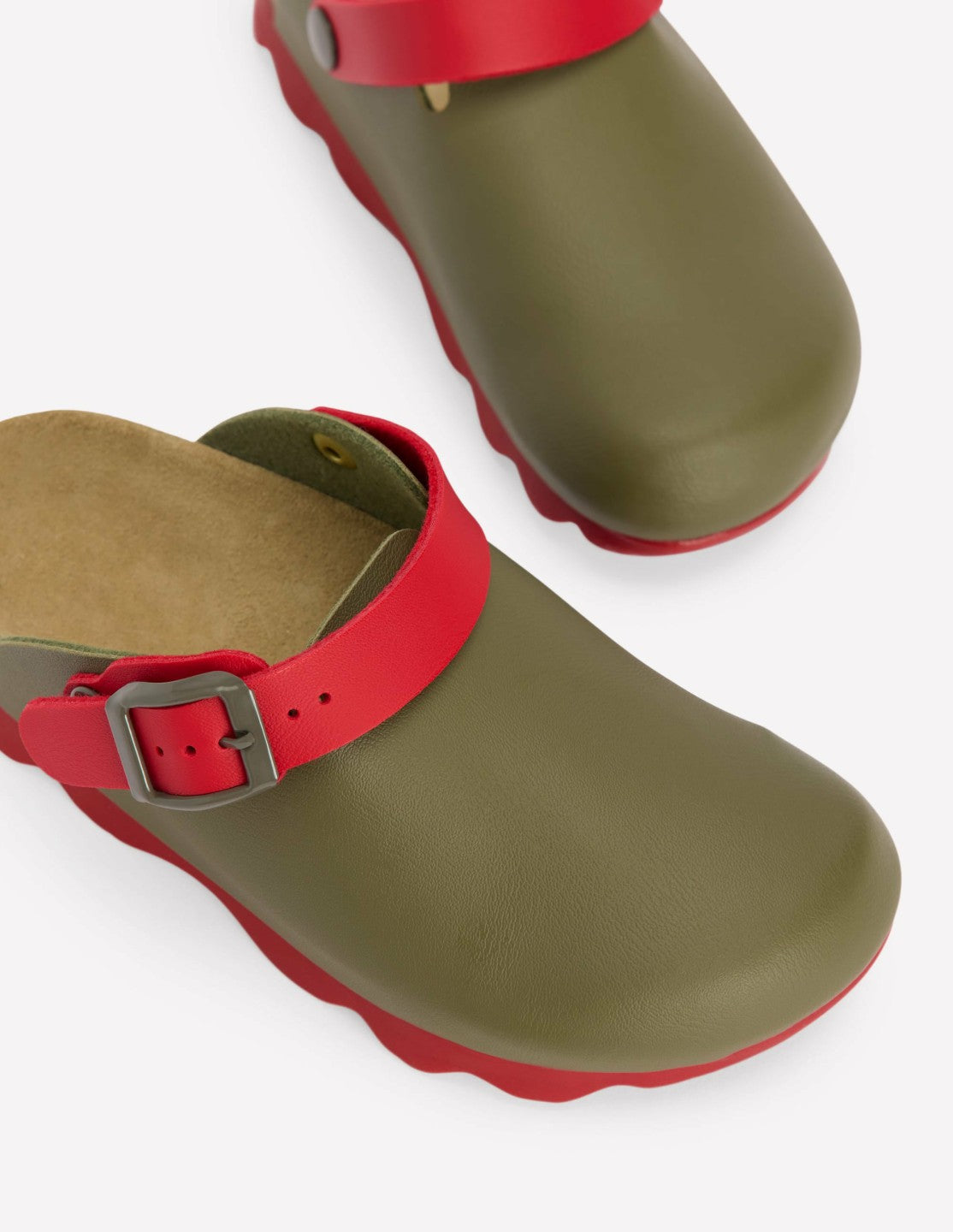 Colourblock Clogs-Bottle Green / Boden Outlet