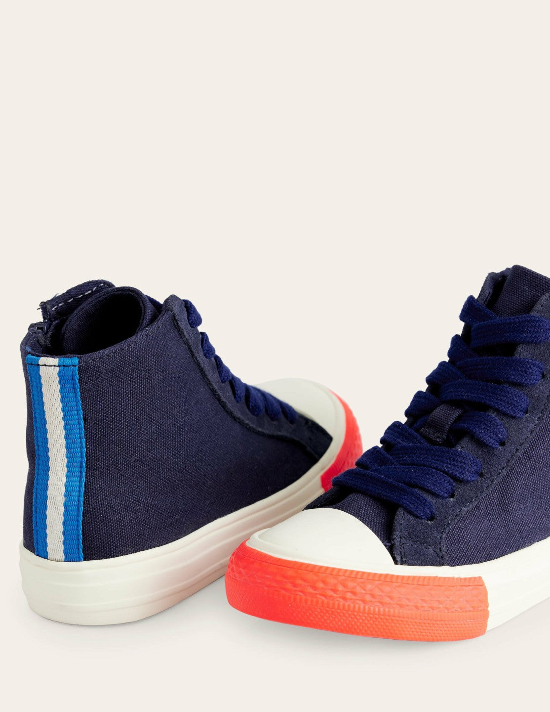 Contrast Canvas High Tops-Navy Blue / Boden On sale