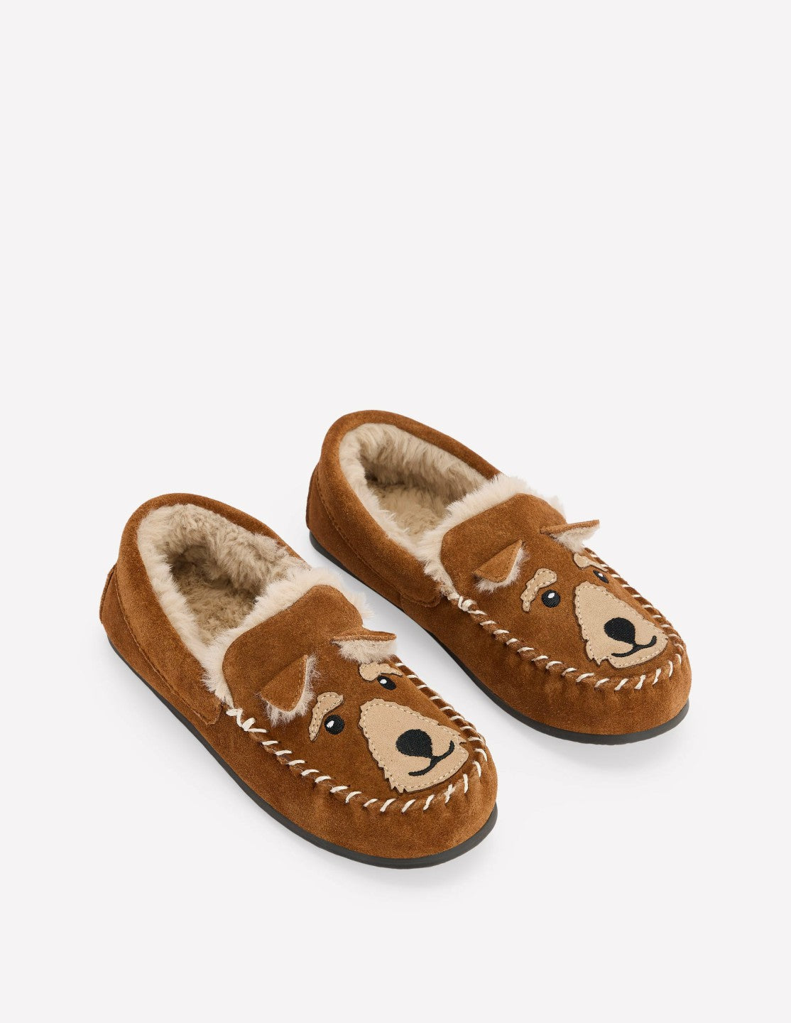 Cosy Suede Slippers-Tan Dog / Boden us