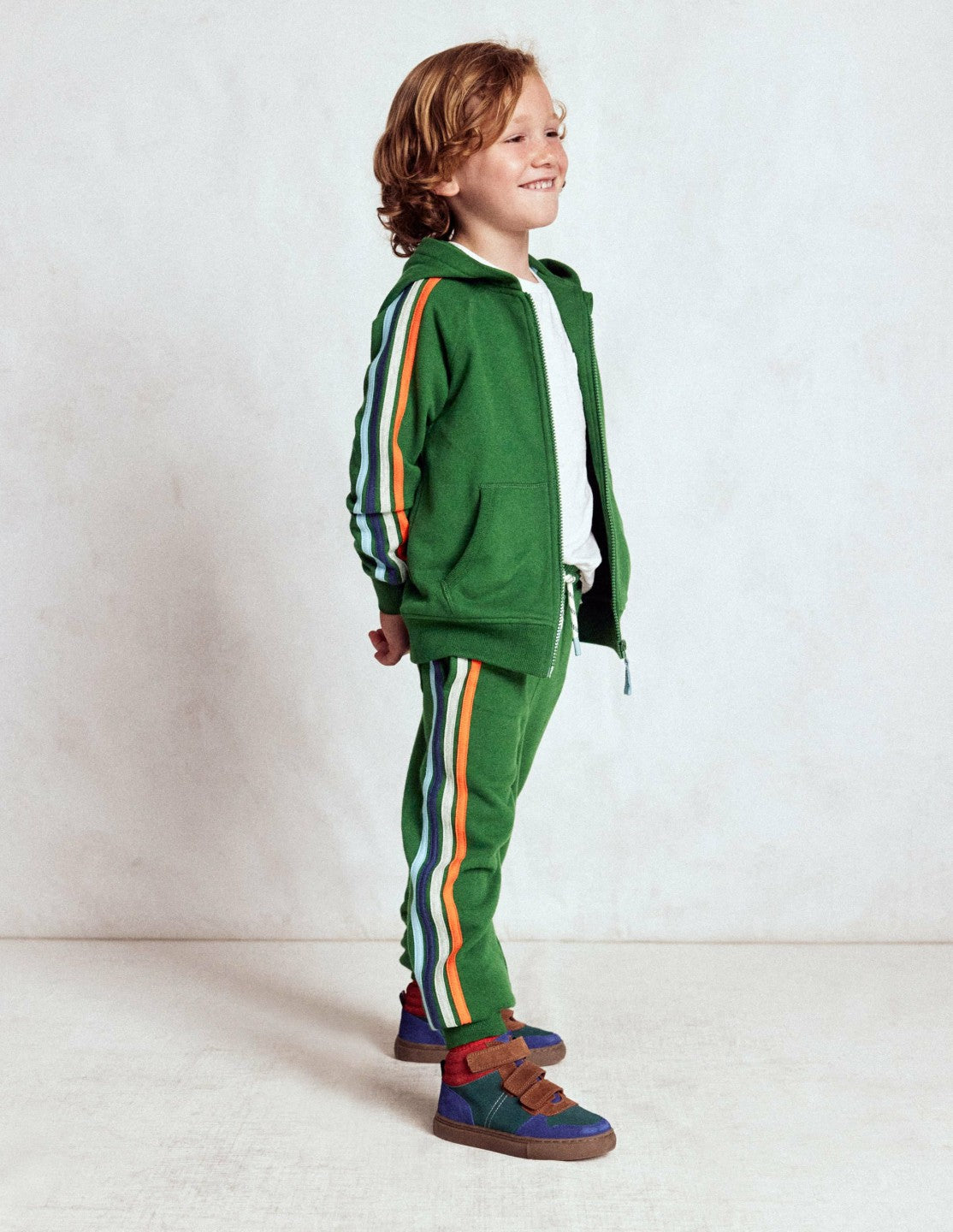 Suede High Tops-Pine Green Colour Block / Boden