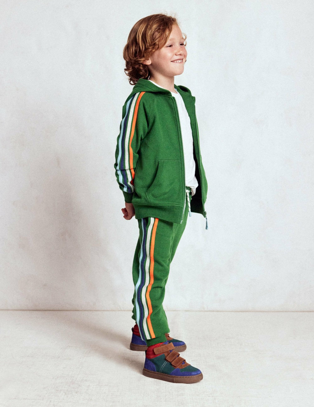 Suede High Tops-Pine Green Colour Block / Boden
