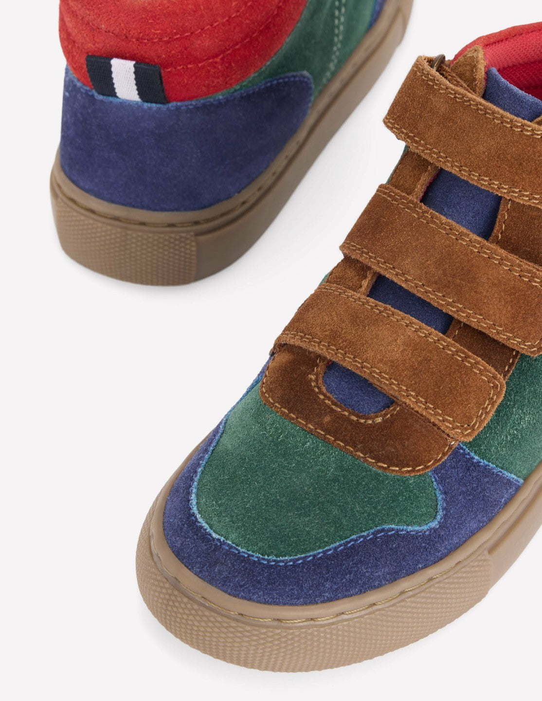 Suede High Tops-Pine Green Colour Block / Boden