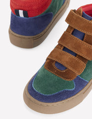 Suede High Tops-Pine Green Colour Block / Boden