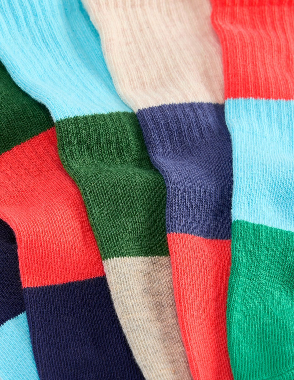 Boys Ribbed Socks 5 Pack-Colour Block / Boden Online