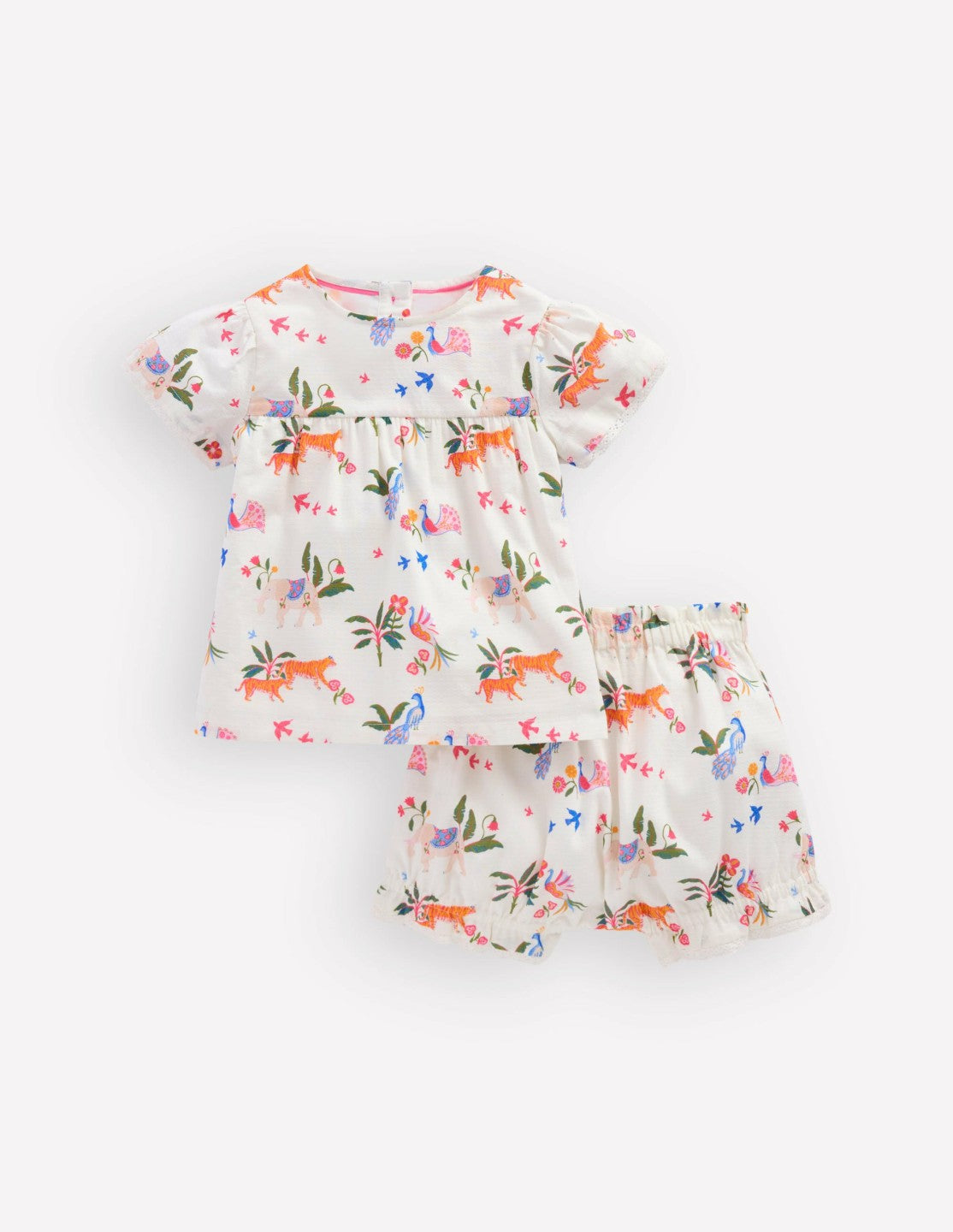 Woven Bloomers Play Set-Ivory Small Tropical Animals / Boden us