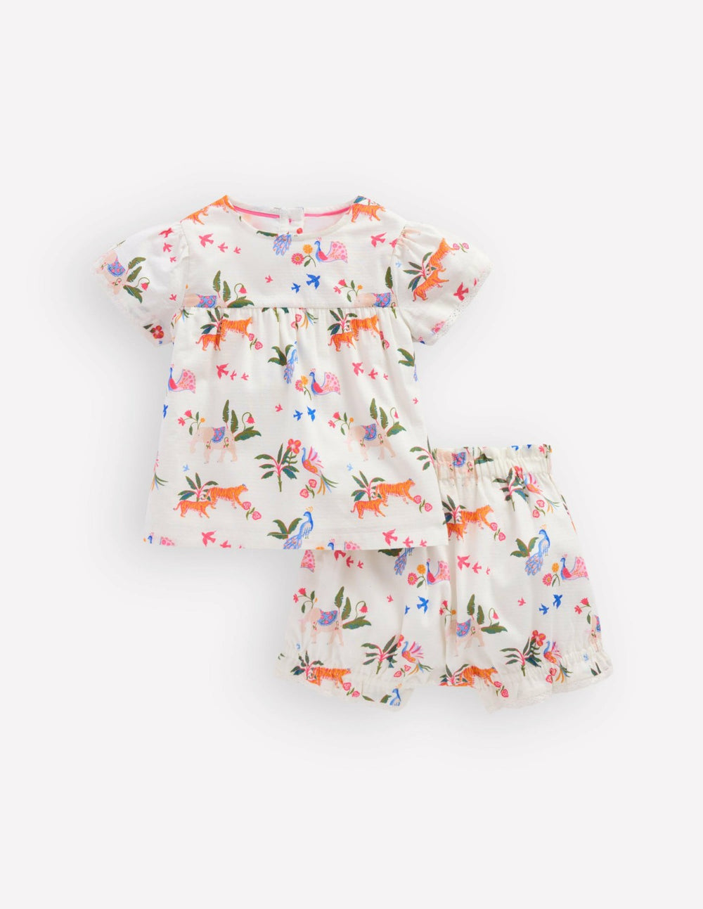 Woven Bloomers Play Set-Ivory Small Tropical Animals / Boden us