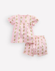 Woven Bloomers Play Set-Pink Gingham Floral / Boden