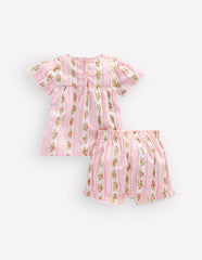 Woven Bloomers Play Set-Pink Gingham Floral / Boden