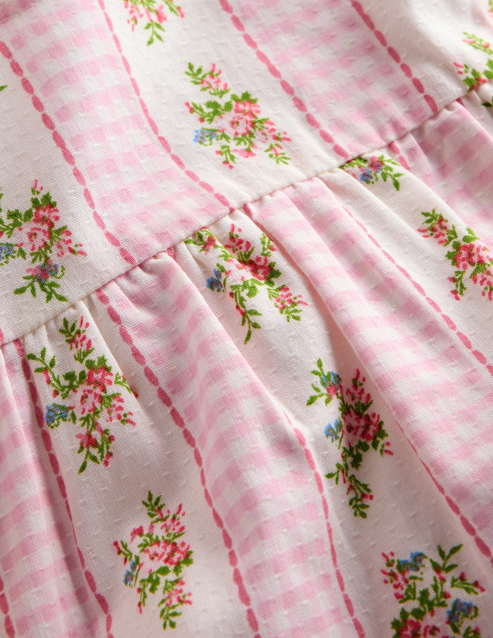 Woven Bloomers Play Set-Pink Gingham Floral / Boden