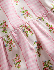 Woven Bloomers Play Set-Pink Gingham Floral / Boden