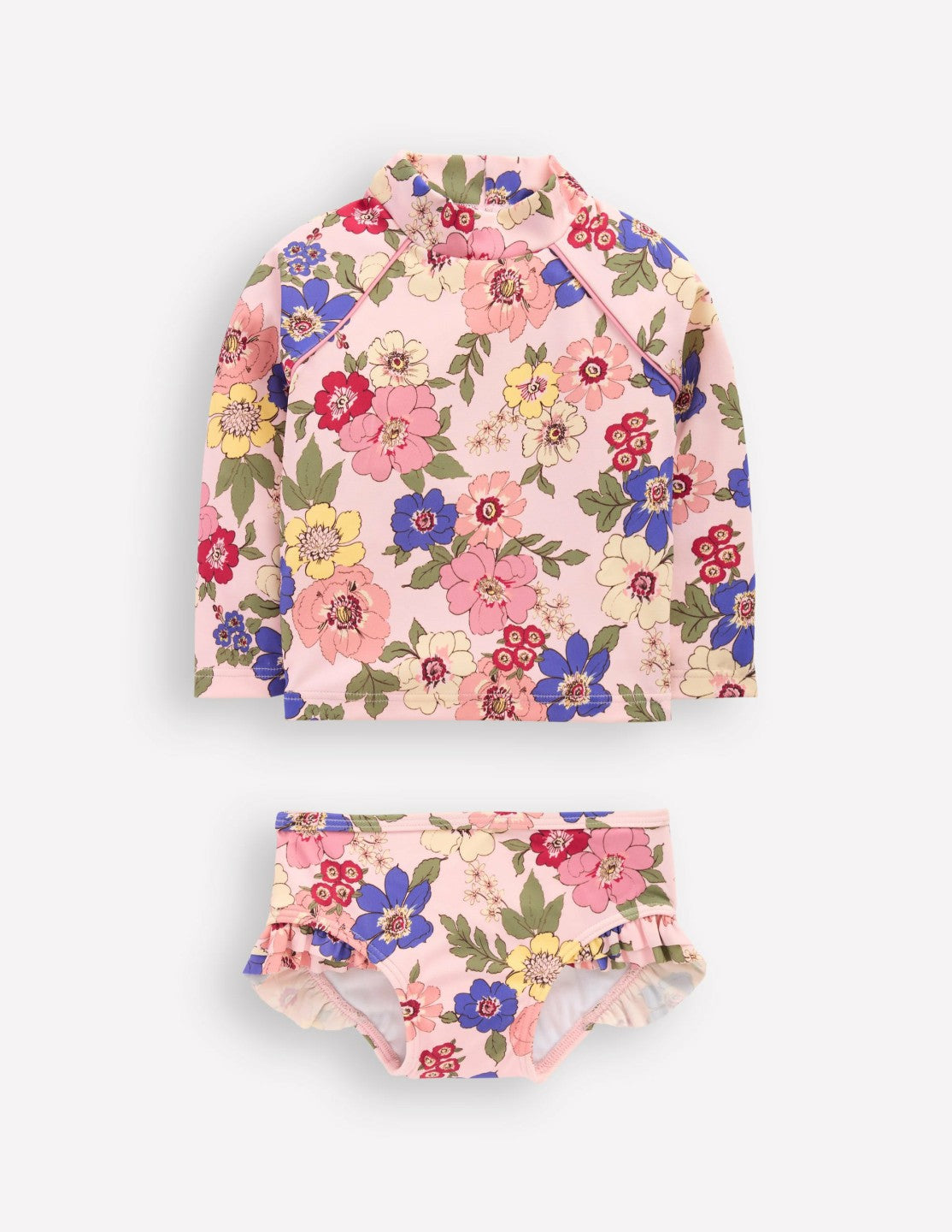 Logo Rash Vest Set-Pink Multi Floral / Boden