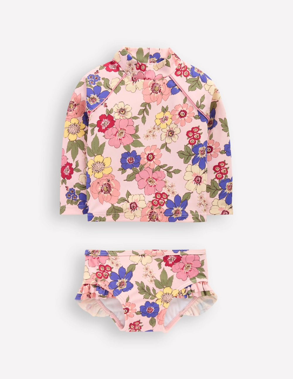 Logo Rash Vest Set-Pink Multi Floral / Boden