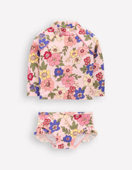 Logo Rash Vest Set-Pink Multi Floral / Boden