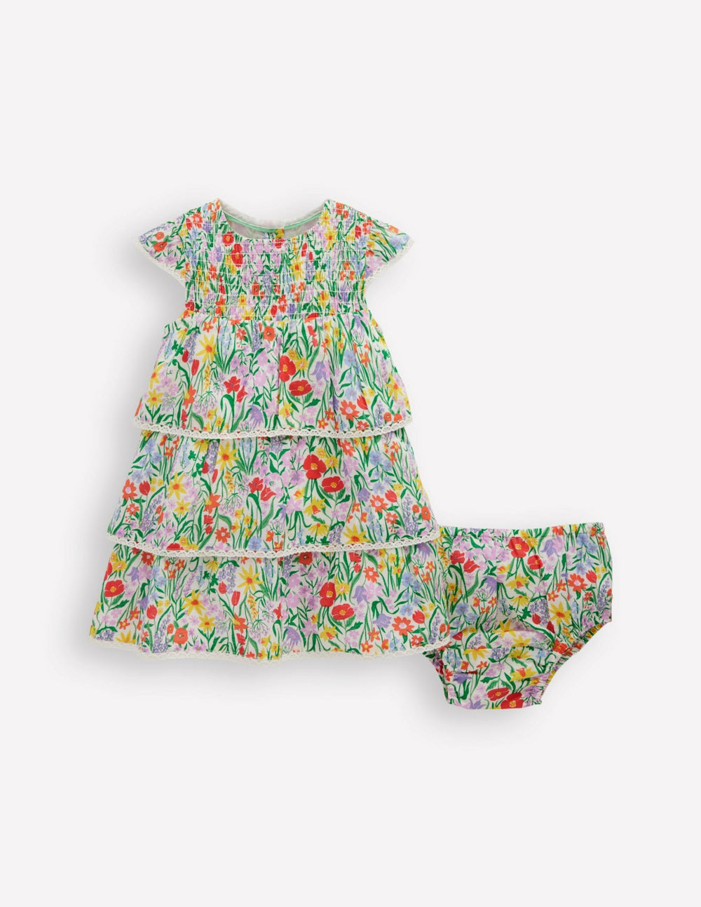 Tiered Woven Dress-Multi Spring Floral / Boden Sale