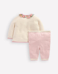 Pretty Knitted Play Set-Ecru Marl Hearts / Boden us