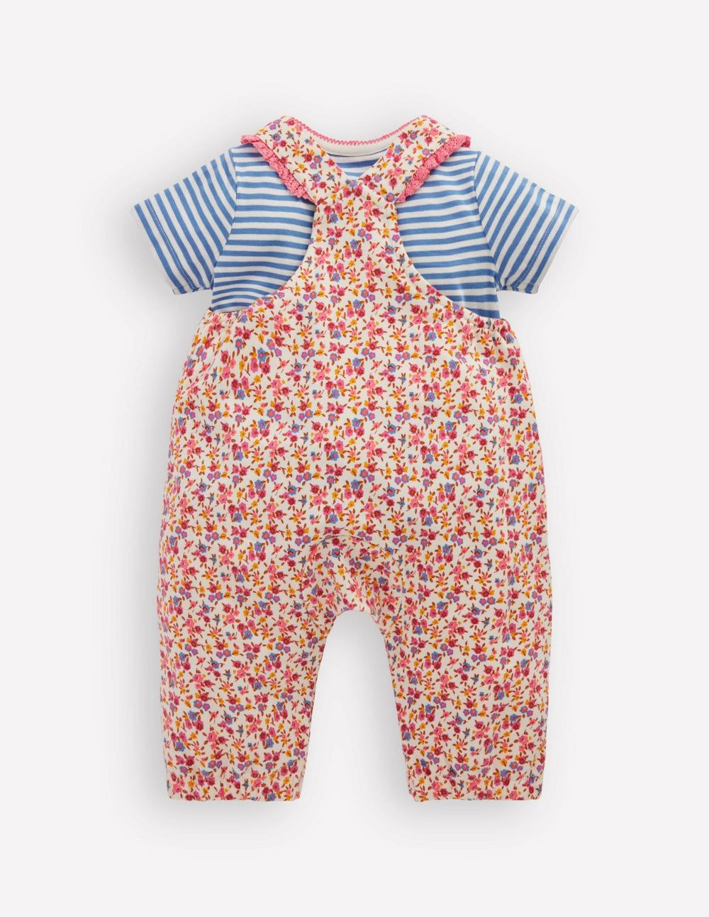 Short Sleeve Jersey Overalls-Pink Ditsy Floral / Boden Discount